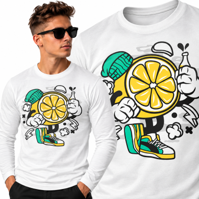 LONGSLEEVE ANIMOWANY  LEMON